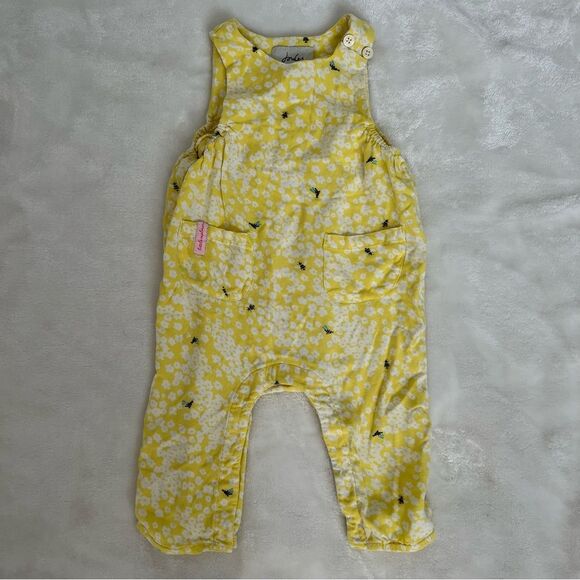 Joules Other - Joules Baby Girl yellow floral romper Jumpsuit 6-9m soft bee summer spring